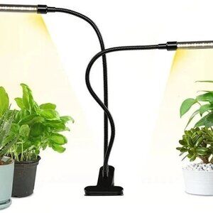 iPower Full Spectrum Clip Plant Growing Lamp with 84 White Yellow LEDs for Indoo